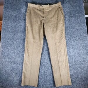 Lauren Ralph Lauren Corduroy Pants Men's 38x32 Brown 100% Cotton Trousers Preppy
